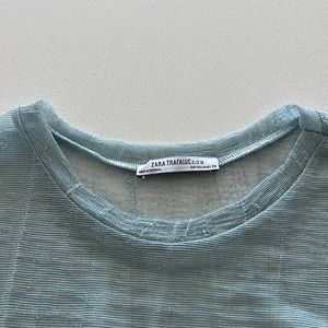 Blue see through top